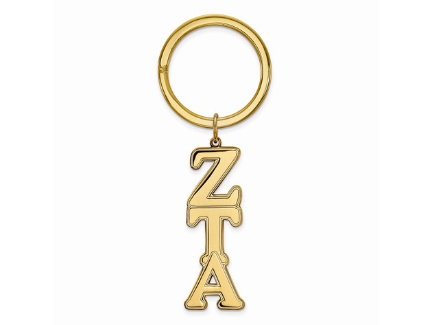 14K Plated Silver Zeta Tau Alpha Key Chain