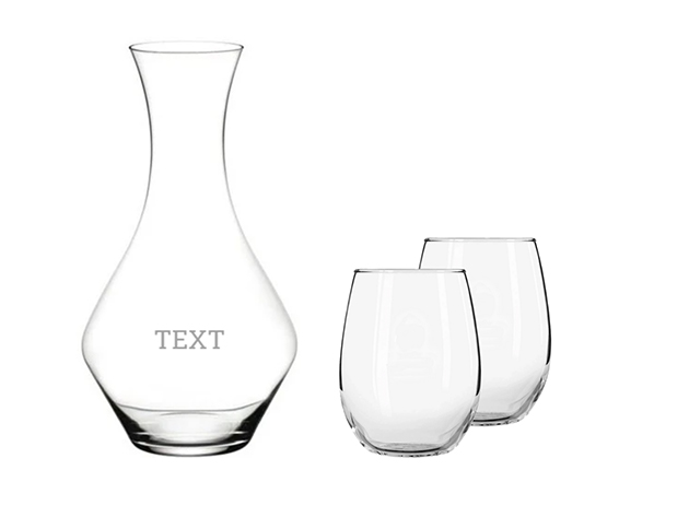 Personalized Wine Decanter Set (Decanter + Set of 2 Glasses)