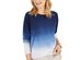 Style & Co Women's Cotton Ombre Sweatshirt  Blue Size Extra Large