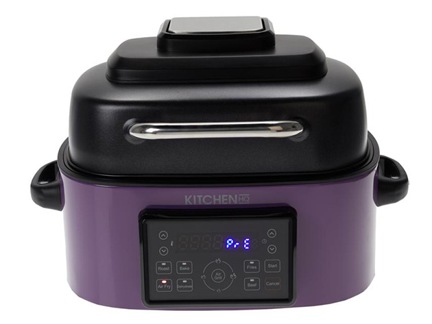 Kitchen HQ 6.5QT 7-in-1 Air Fryer Grill with Accessories - Purple (Open ...