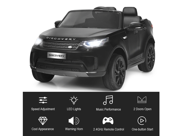 12V Licensed Land Rover Kid Ride On Car 2-Seater Electric Vehicle RC w/MP3 Black - Black