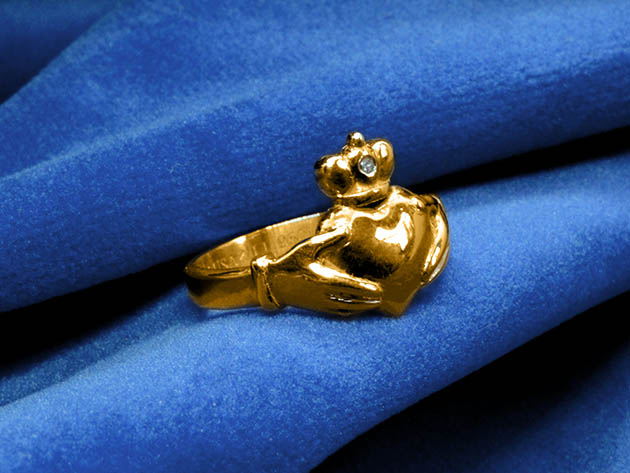 Claddagh Ring in 22k Gold Plating (Size 10)