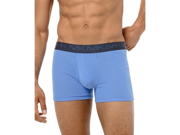 Michael Kors Men's 3-Pk. Cotton Boxer Briefs Blue Size Medium