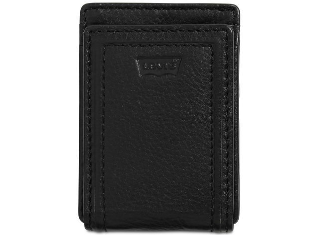 Levi's Men's Rfid Leather Front-Pocket Wallet Black Size Regular