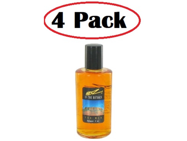 4 Pack of OZ of the Outback by Knight International Cologne (unboxed) 4 oz