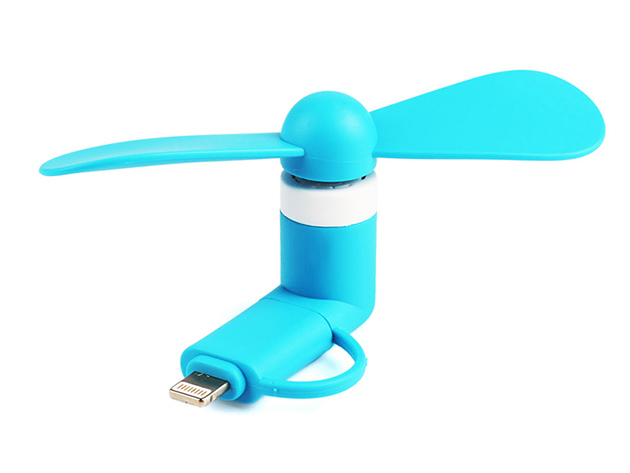 Micro USB Mini Fan for iPhone (Blue)