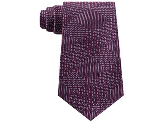 Michael Kors Men's Textured Geometric Patchwork Tie Red One Size | Popular  Science