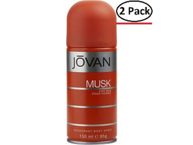 JOVAN MUSK by Jovan DEODORANT BODY SPRAY 5 OZ (Package of 2)