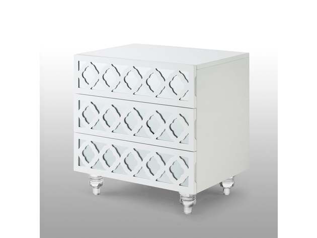 Pablo Side Table Nightstand (White)