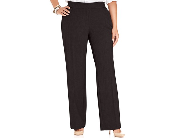 Pantalon Tailleur Noir Femme JM Collection - Taille 16W Plus Curvy Fit - Jambe Droite