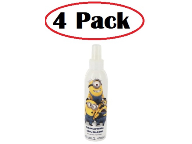 4 Pack of Minions Yellow by Minions Body Cologne Spray 6.8 oz