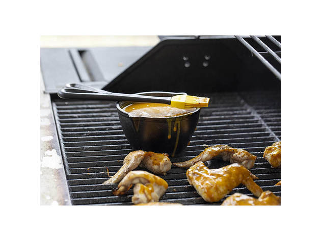 Lodge LMPB21 Cast Iron Melting Pot and Silicone Brush