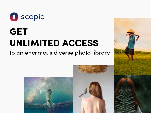 Scopio Authentic Stock Photography Lifetime Subscription + $30 Store Credit