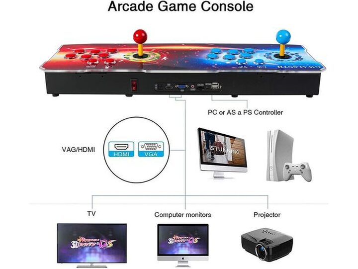 Born Arcade 3D Pandora SAGA DX Plus Retro Game Bartop 10000 Jeux Born Arcade 3D Pandora SAGA DX Plus Retro Game Bartop 10000 Jeux