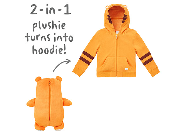 Cubcoats Tomo the Tiger Zip Up Hoodie for Kids (US Size 8)