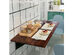 Costway 40''x14'' Wall-Mounted Desk Rubber Wood Dining Table Space Saving - Brown