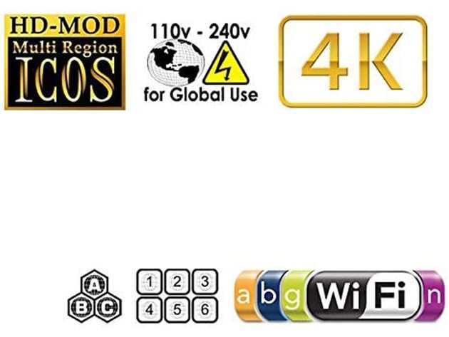 Panasonic DP-UB9000P-K Region Zone Code Free 4K Ultra HD Blu Ray Player with OREI - 4K UHD - Wifi - PAL / NTSC - 110V-240V - Worldwide Voltage