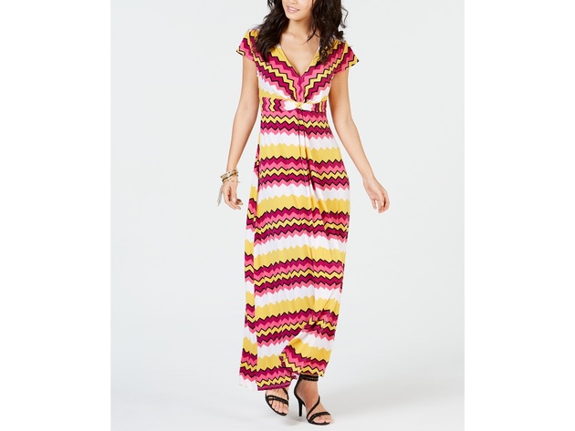 Thalia Sodi Women's Printed Maxi Dress Multi Size Large