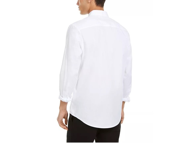 INC International Concepts Men's Collar Chain Shirt White Size Large