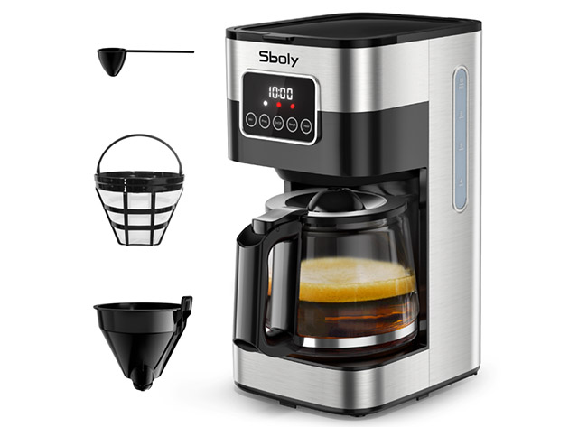 Sboly Stainless Steel 10-Cup Drip Coffee Maker | Joyus