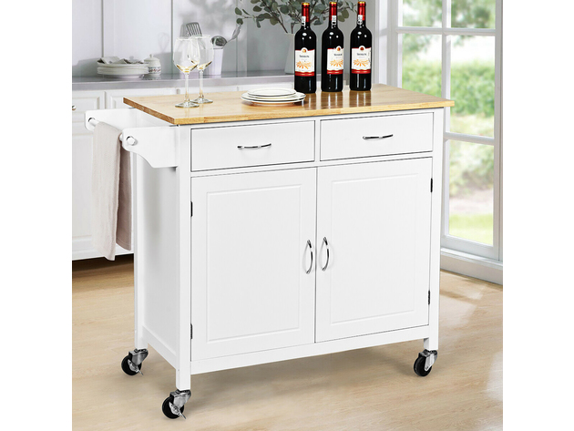 rolling kitchen trolley cart island foldable table