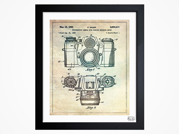 'Sauer Camera, 1962' Framed Blueprint Wall Art