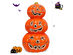 Costway Pre-Lit Halloween Pumpkin Lantern 3 Tiers Hand-Painted Ceramic Pumpkins - Orange