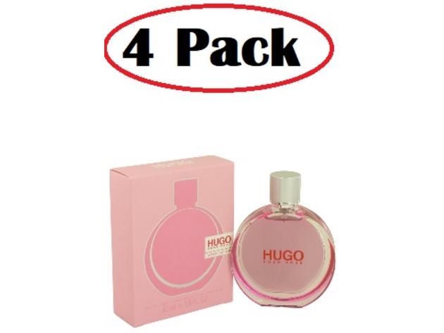 4 Pack of Hugo Extreme by Hugo Boss Eau De Parfum Spray 1.6 oz