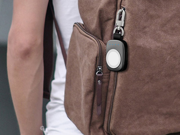 Power Up Your Apple Watch On the Go with This Pocket-Sized 950mAh Charger's Magnetic Ring