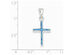 Lab Created Blue Opal Cross Pendant Necklace in Sterling Silver with Chain