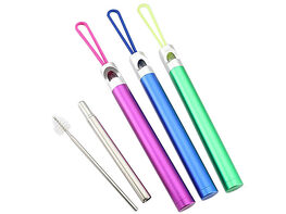Stainless Steel Straw with Bottle Opener (3-Pack)
