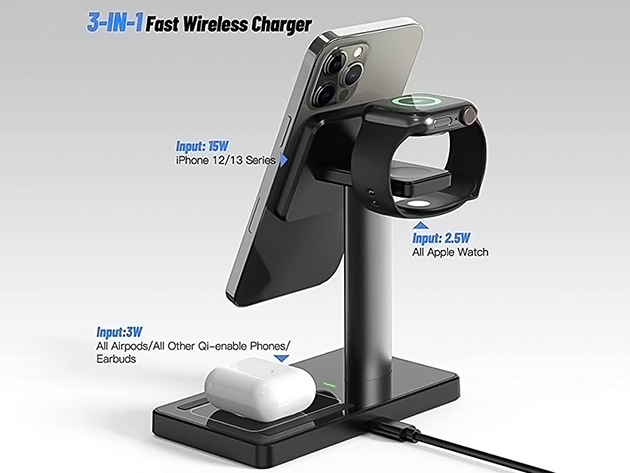 3-in-1 Magnetic Wireless Charger Station
