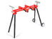 Costway Folding Miter Saw Stand 300Lbs Capacity Extendable w/ Wheel & Mounting Brackets - Red+Black