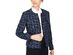 Calvin Klein Women's Tweed Frayed-Edge Jacket Blue Size 12