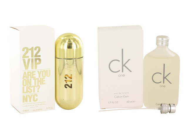 Gift set 212 Vip by Carolina Herrera De Parfum Spray 2.7 oz And CK ONE EDT Pour/Spray (Unisex) 1.7 |