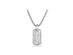 Stainless Steel Dog Tag Pendant Necklace (Silver/Silver)