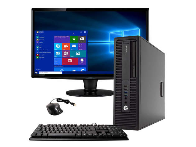 HP EliteDesk 800 G2 Desktop PC, 3.4GHz Intel i5 Quad Core Gen 6, 16GB RAM, 2TB SATA HD, Windows 10 Professional 64 bit, BRAND NEW 24” Screen (Renewed)