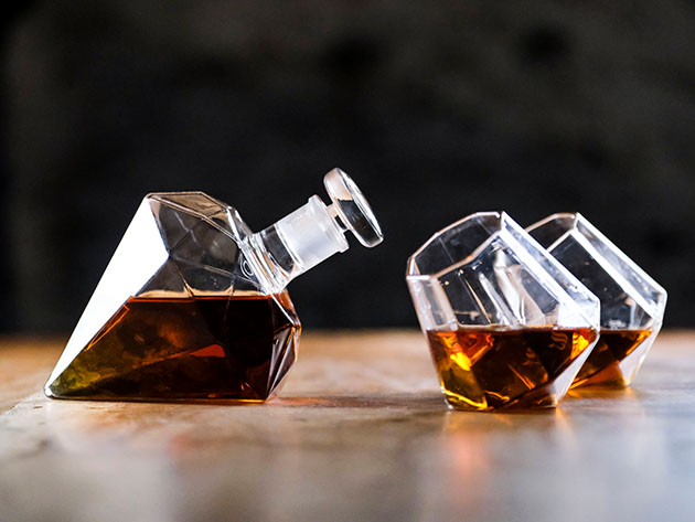 Diamond Whiskey Decanter Set