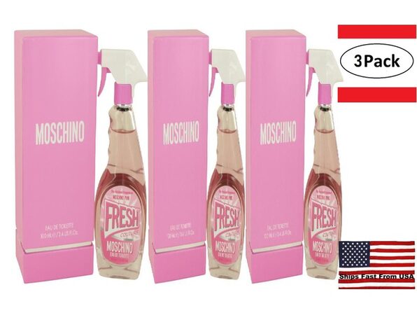 Pack Moschino Pink Fresh Couture by Moschino Eau De Toilette Spray oz  for Women