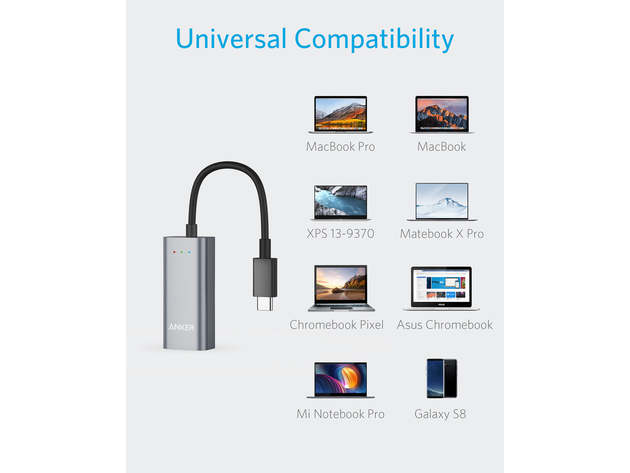 Anker USB-C to Ethernet Adapter Gray