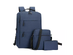 3-Piece Multifunction Large Capacity Laptop Bags Set (Blue)