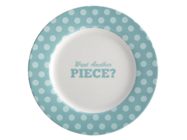 Cake Boss Serveware 4-Piece Porcelain Dessert Plate Set Patterns and Quotes - Multi colored
