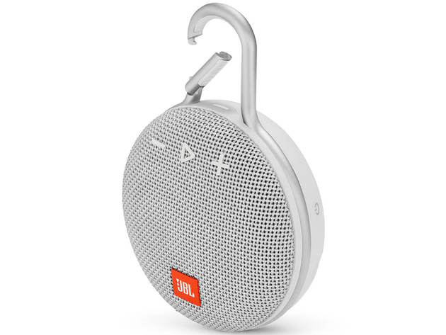 JBL CLIP3WHITE Clip 3 Portable Bluetooth Speaker - Steel White
