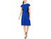 Jessica Howard Women's Belted Colorblocked Fit & Flare Dress Bright Blue Size 14