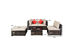 Costway 5 Piece Outdoor Patio Rattan Furniture Set Sectional Conversation W/Beige Cushion Beige