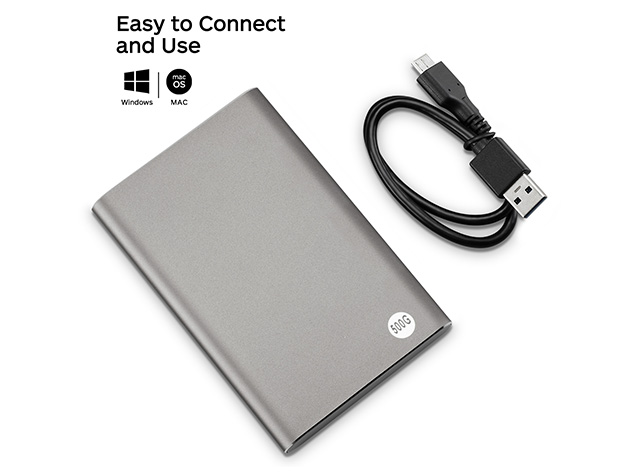 500GB Ultra-Slim Portable External Hard Drive