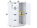 Costway Wooden 4 Drawer Bathroom Cabinet Storage Cupboard 2 Shelves Free Standing White