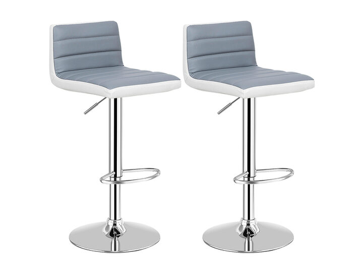 venice bar stool grey pu leather