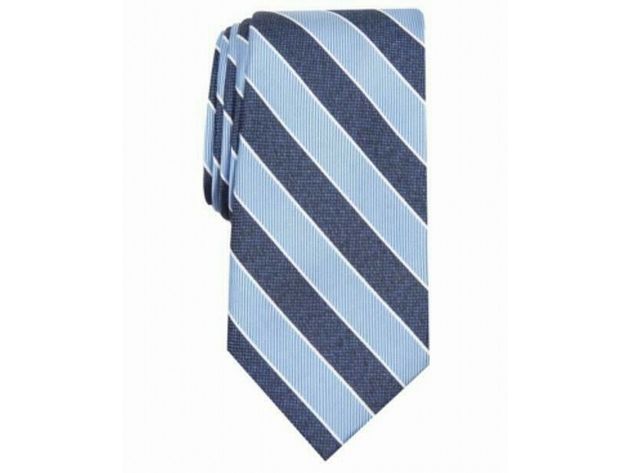 Club Room Men's Classic Stripe Tie  Blue Size No Size