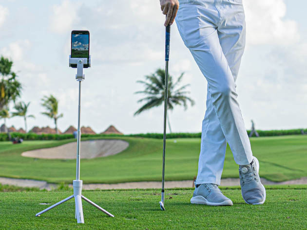 Caddie View Golf Training System: Stick, Control, & App (Grey)